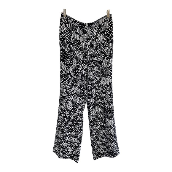 Chico’s Women’s Navy Geometric Brick-Print Wide-Leg Pants Size 0 (Small) - Picture 8 of 12